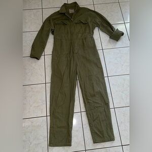 7. Army green jean jumpsuit front zipper green jumpsuit jean jumpsuit